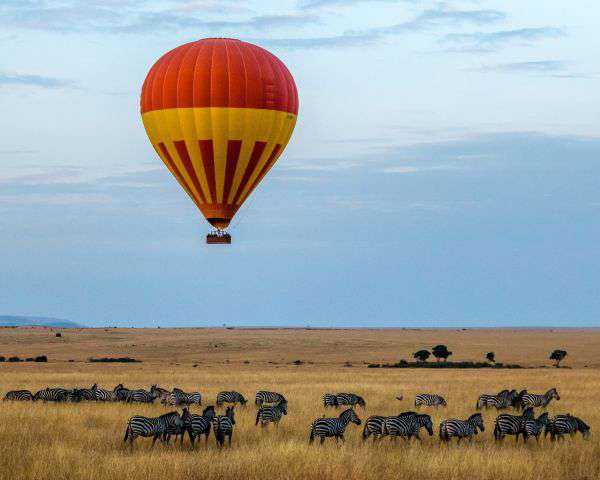 Hot air balloon safari over the Masai Mara