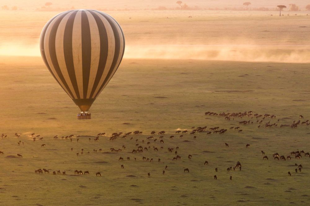 Hot air balloon safari over the Masai Mara